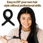 Satin Heatless Hair Curler, Lazy Natural Soft Wave DIY Heatless Curls For Sleep In Overnight, For All Hair Types - Black