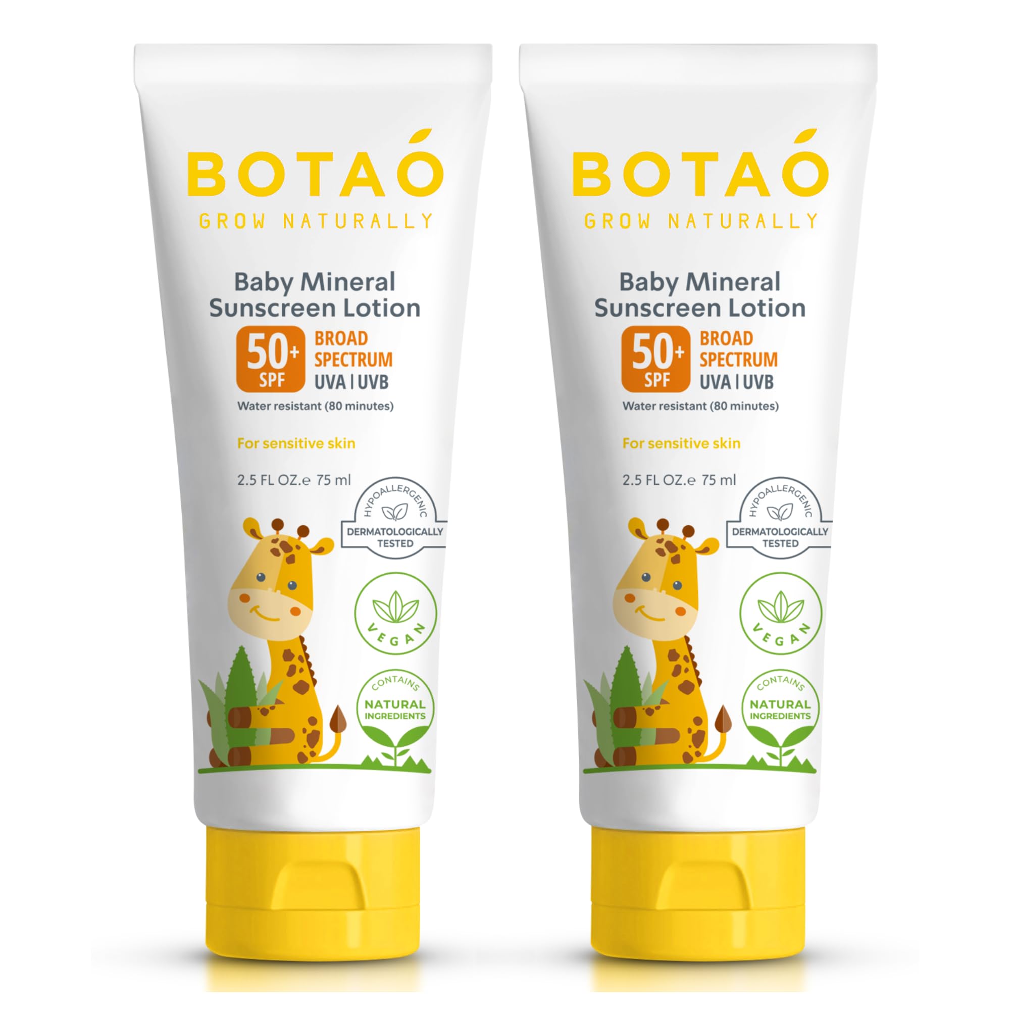 Baby Mineral Sunscreen Lotion for sensetive skin 2-pack Bundle