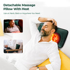 Foldable  Portable Neck Massage Pillow Heat Therapy  Multi-Mode Remote Control, Shoulder & Neck Relaxation Device, Multifunctional Massager, Cervical Pillow For Sleep Neck