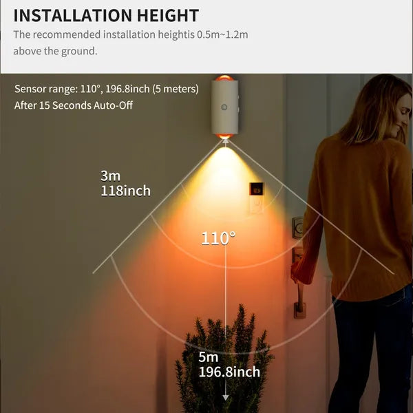 4pcs Rechargeable LED Night Light Wall Lamp Commercial StrobeLight Multi-color Mode Dimmable Indoor Light Magnetic StepLight For Entryway Bedside Desk Closet Bedside Lamp