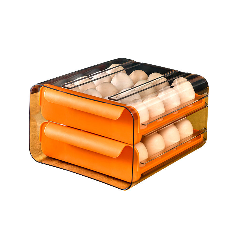 Transparent 32-Grid Double-Layer Egg Storage Box