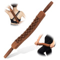 KintKita Body Gua Sha Wood Stick Massage Tool24 Inch Wood Therapy Massage Tools Scraping Lymphatic Drainage Massager34 Beads Trigger Point Wood Therapy Gua Sha Tool for Body SculptingBack Legs