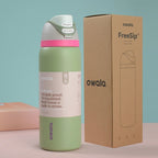 24OZ Owala FreeSip Insulated Stainless Steel Water Bottle With Straw Thermal Mug