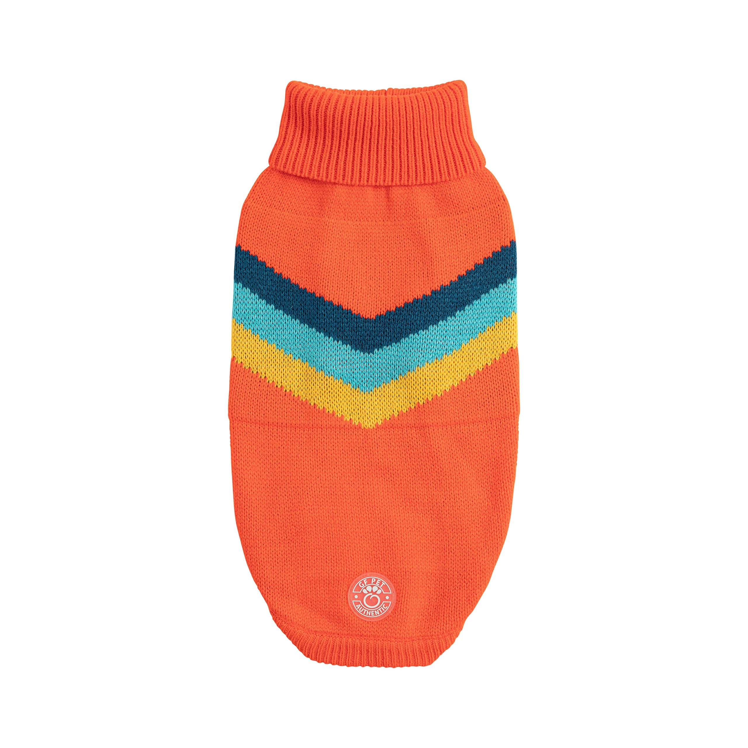Alpine Sweater - Orange- Dog Sweater