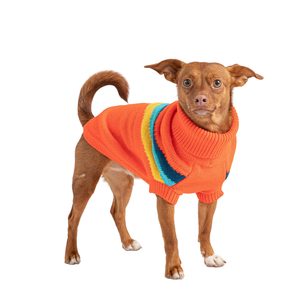 Alpine Sweater - Orange- Dog Sweater