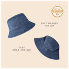 Classic Cotton Bucket Hat for Summer – Lightweight Cotton Sun Hat