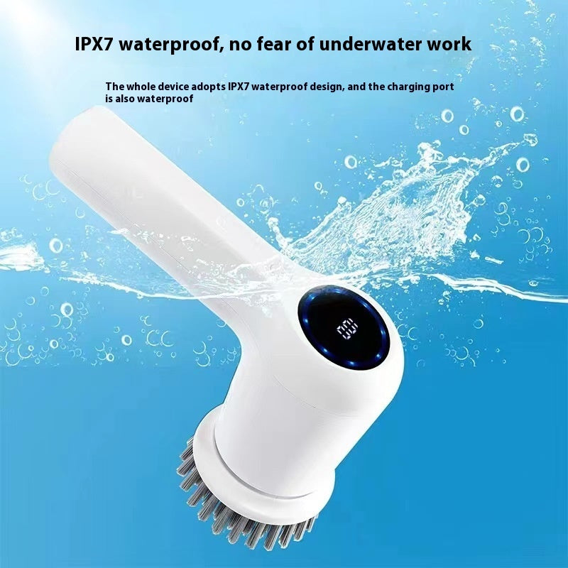 Electric Cleaning Brush Household Multi-functional Wireless Washing Pot Hand-held Brush